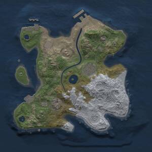 Thumbnail Rust Map: Procedural Map, Size: 2500, Seed: 45182, 5 Monuments