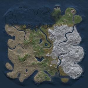 Thumbnail Rust Map: Procedural Map, Size: 4250, Seed: 681249878, 13 Monuments