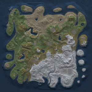 Thumbnail Rust Map: Procedural Map, Size: 4500, Seed: 12365, 16 Monuments