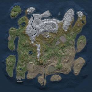 Thumbnail Rust Map: Procedural Map, Size: 3500, Seed: 44731502, 12 Monuments