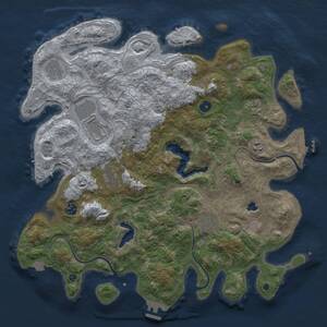 Thumbnail Rust Map: Procedural Map, Size: 4250, Seed: 1910743275, 14 Monuments