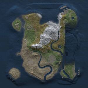 Thumbnail Rust Map: Procedural Map, Size: 2500, Seed: 365894114, 6 Monuments