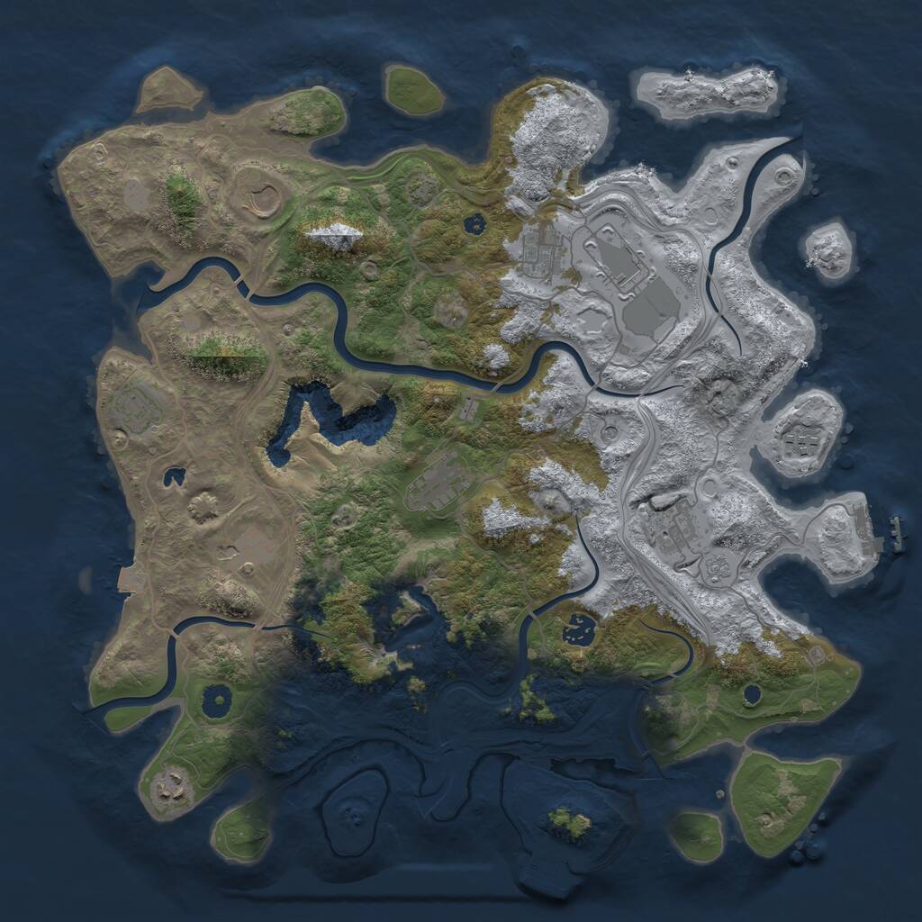 Rust Map: Procedural Map, Size: 4250, Seed: 226, 16 Monuments