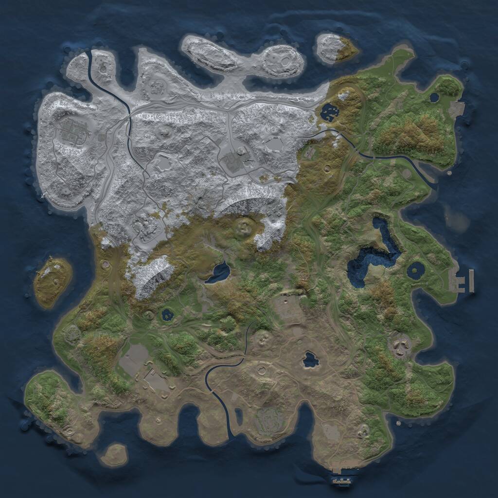 Rust Map: Procedural Map, Size: 4250, Seed: 425516278, 15 Monuments
