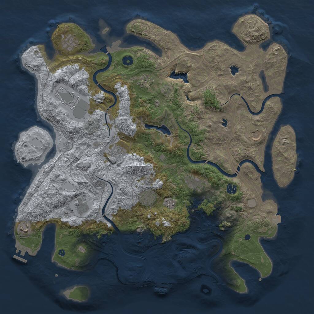 Rust Map: Procedural Map, Size: 4500, Seed: 589652755, 17 Monuments