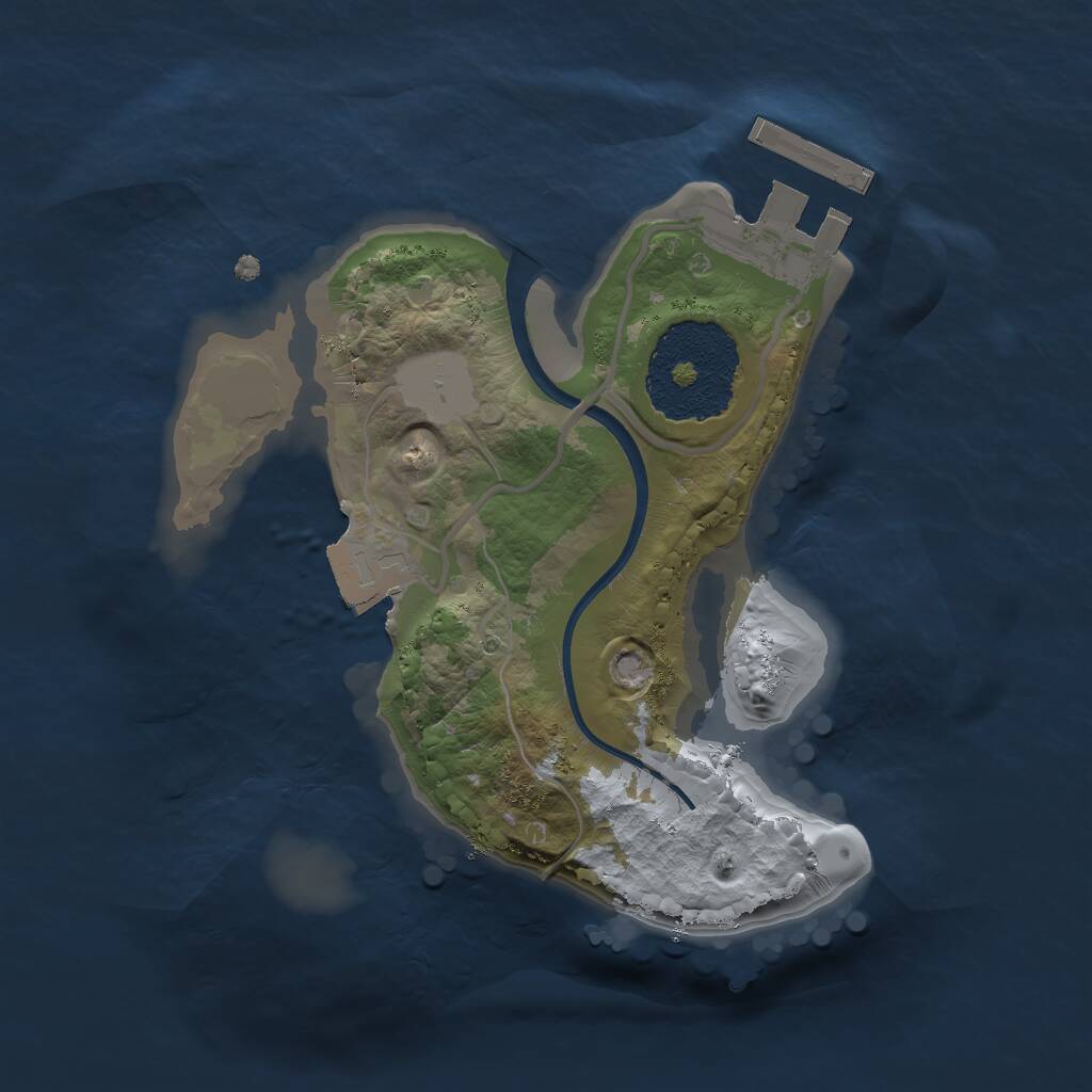 Rust Map: Procedural Map, Size: 1700, Seed: 1943165304, 2 Monuments