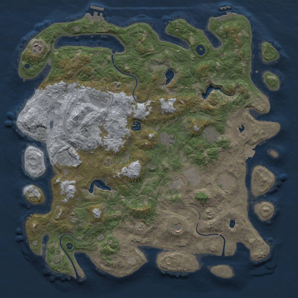 Rust Map: Procedural Map, Size: 4500, Seed: 1644820959, 17 Monuments