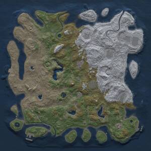 Thumbnail Rust Map: Procedural Map, Size: 4500, Seed: 184085632, 17 Monuments