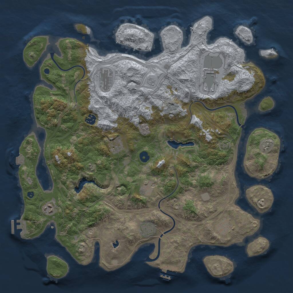 Rust Map: Procedural Map, Size: 4250, Seed: 560049176, 15 Monuments