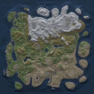 Thumbnail Rust Map: Procedural Map, Size: 4250, Seed: 560049176, 15 Monuments