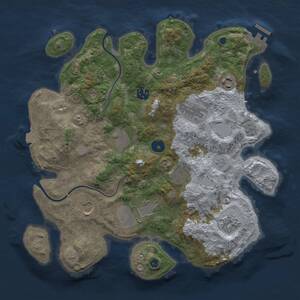 Thumbnail Rust Map: Procedural Map, Size: 3500, Seed: 29023, 14 Monuments
