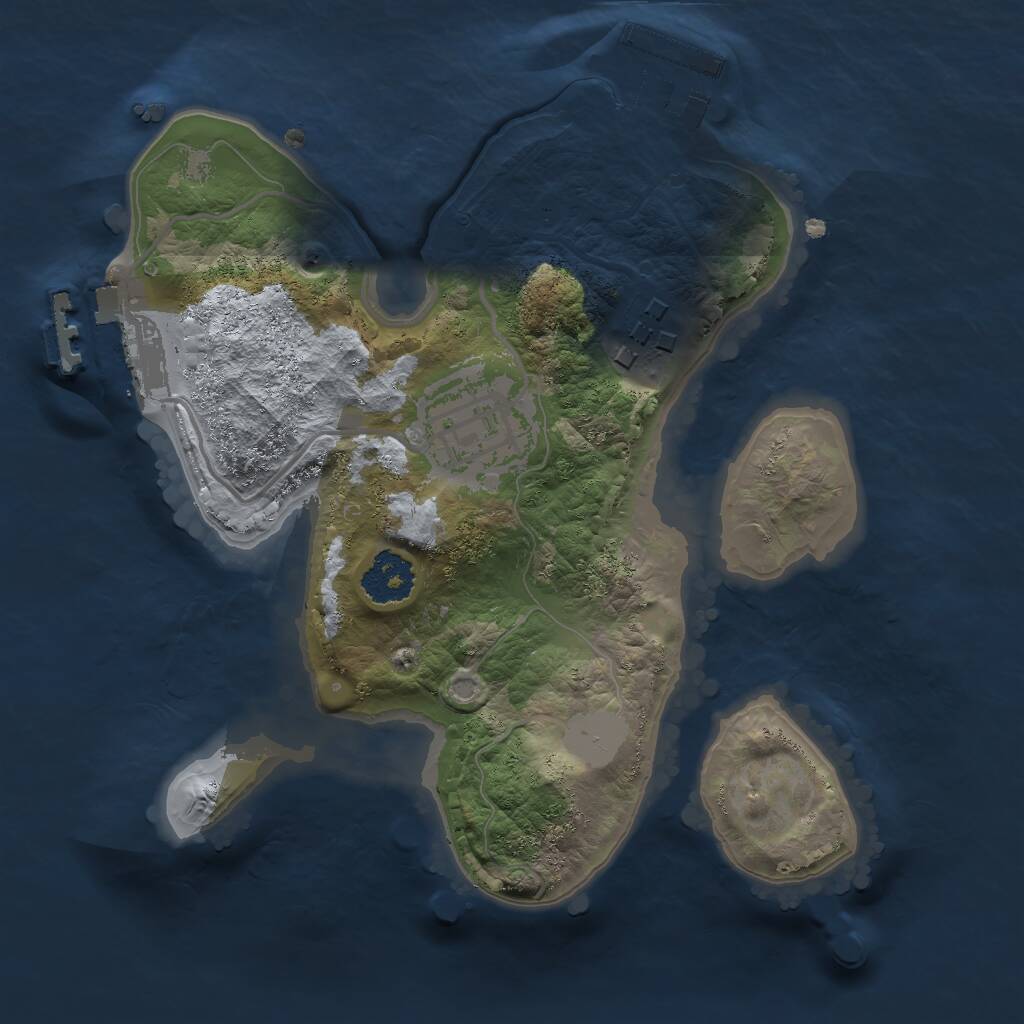 Rust Map: Procedural Map, Size: 2000, Seed: 356137705, 5 Monuments