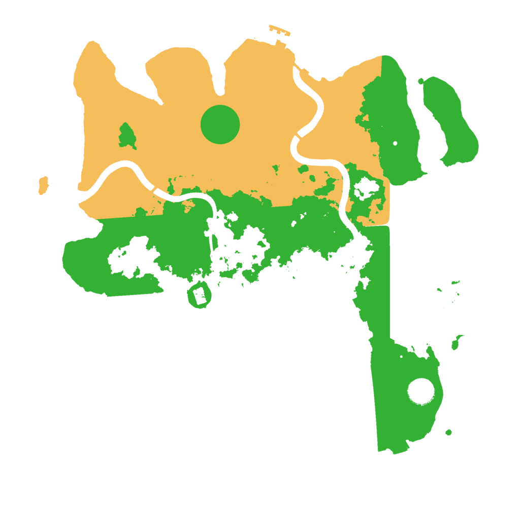 Biome Rust Map: Procedural Map, Size: 3500, Seed: 19474