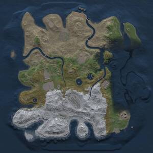 Thumbnail Rust Map: Procedural Map, Size: 3500, Seed: 19474, 13 Monuments