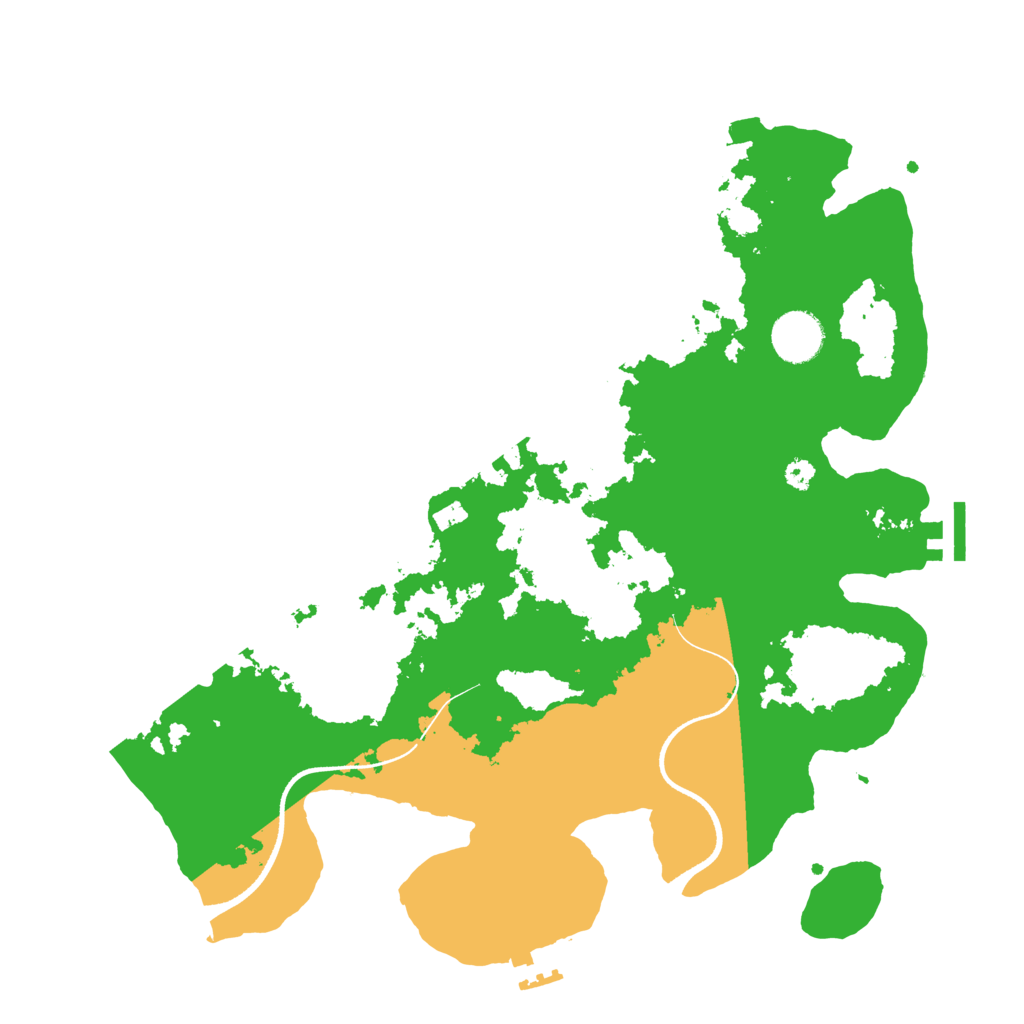 Biome Rust Map: Procedural Map, Size: 3500, Seed: 122870858