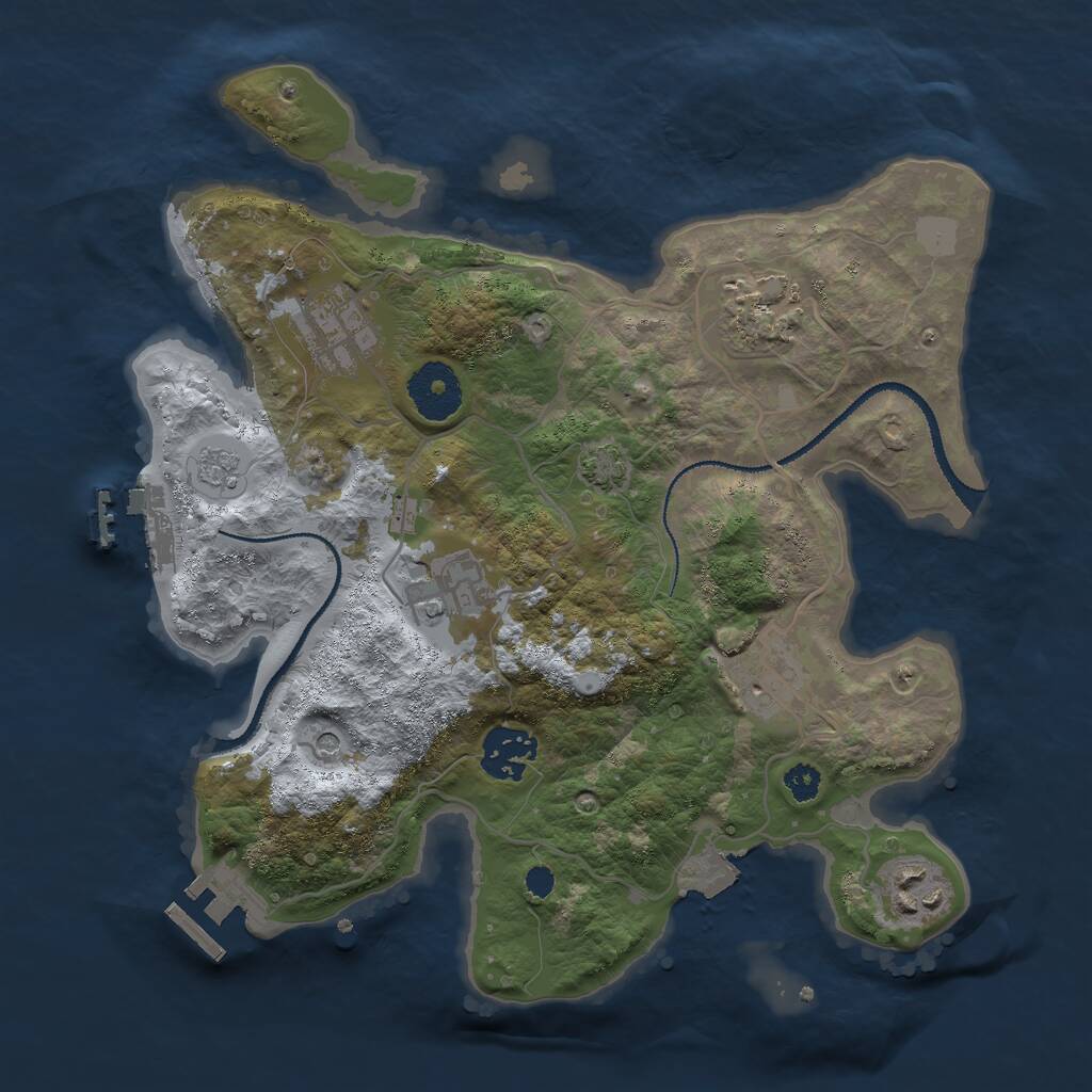 Rust Map: Procedural Map, Size: 3000, Seed: 324493244, 12 Monuments