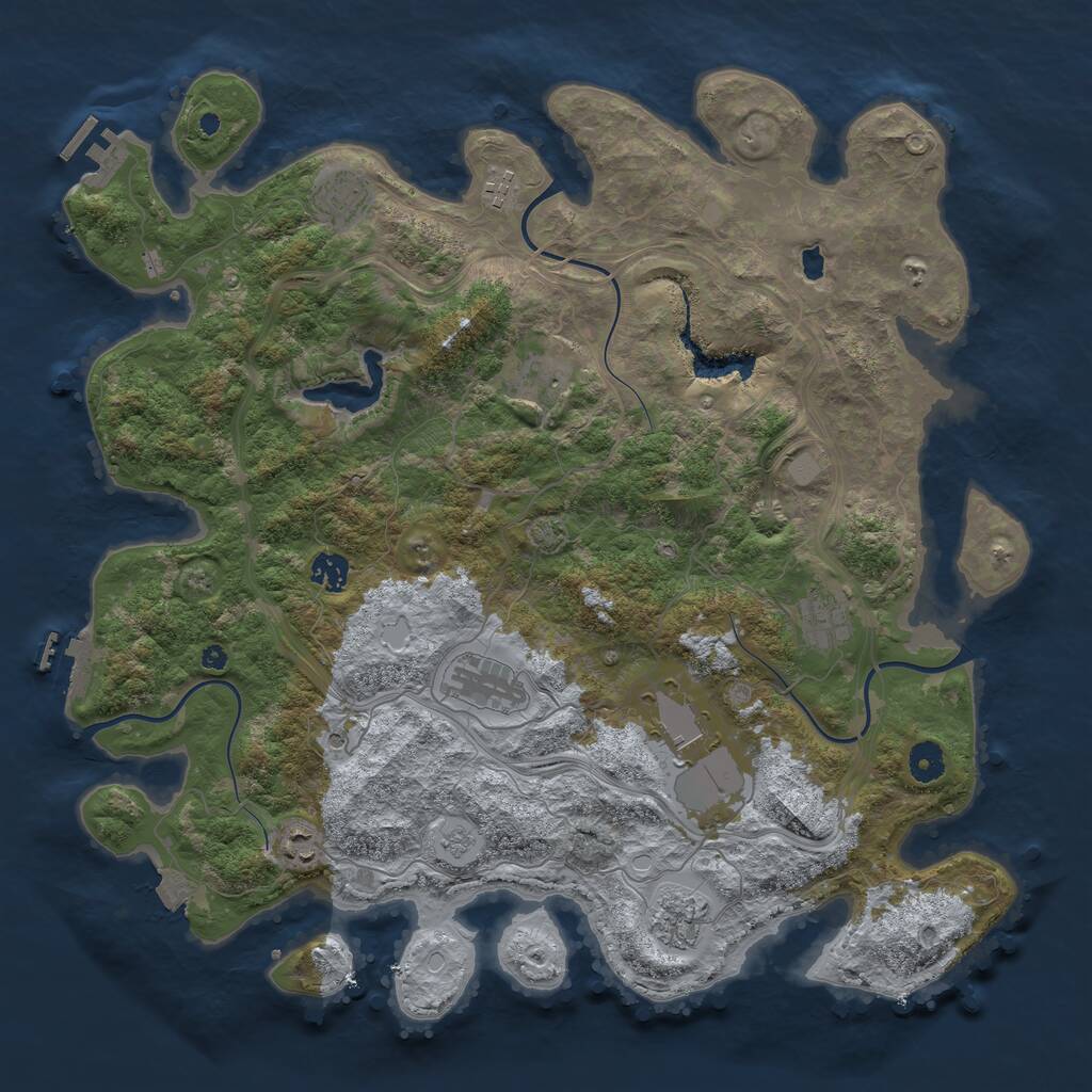 Rust Map: Procedural Map, Size: 4250, Seed: 21347, 15 Monuments