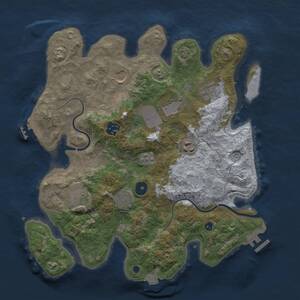 Thumbnail Rust Map: Procedural Map, Size: 3500, Seed: 418548048, 14 Monuments