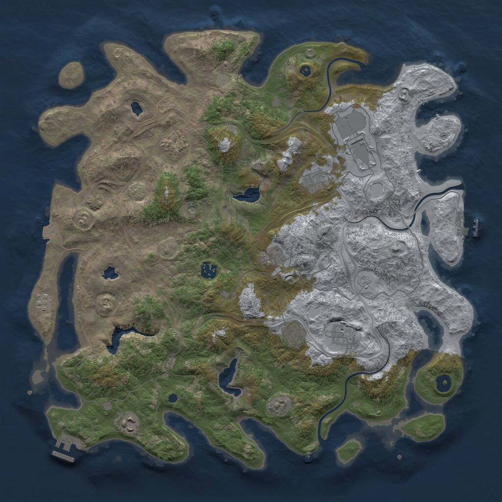 Rust Map: Procedural Map, Size: 4500, Seed: 1665862025, 15 Monuments