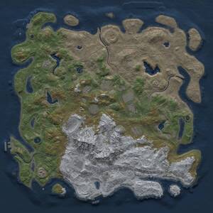 Thumbnail Rust Map: Procedural Map, Size: 5000, Seed: 1492422384, 17 Monuments