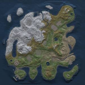 Thumbnail Rust Map: Procedural Map, Size: 3500, Seed: 3332323, 14 Monuments