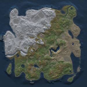 Thumbnail Rust Map: Procedural Map, Size: 4000, Seed: 44689834, 15 Monuments