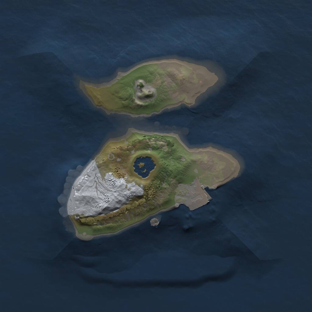 Rust Map: Procedural Map, Size: 1500, Seed: 2109466644, 1 Monuments