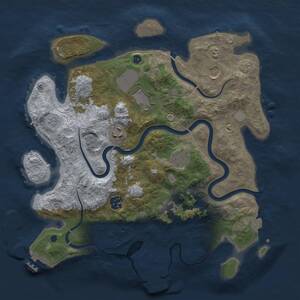 Thumbnail Rust Map: Procedural Map, Size: 3500, Seed: 2109466644, 13 Monuments