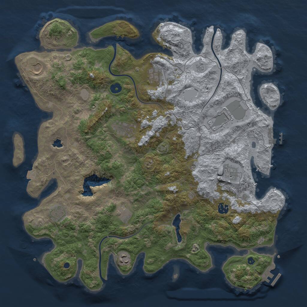 Rust Map: Procedural Map, Size: 4242, Seed: 17835972, 15 Monuments