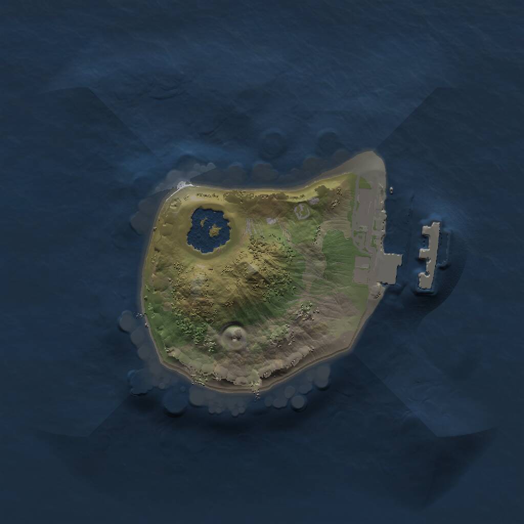 Rust Map: Procedural Map, Size: 1200, Seed: 1432689605, 2 Monuments