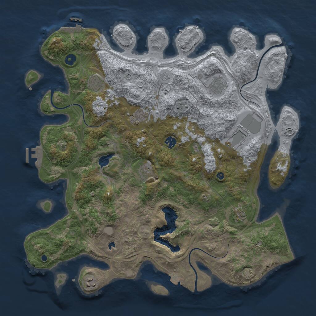 Rust Map: Procedural Map, Size: 4250, Seed: 1025, 15 Monuments