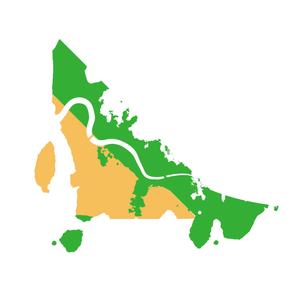 Biome Rust Map: Procedural Map, Size: 2500, Seed: 42193