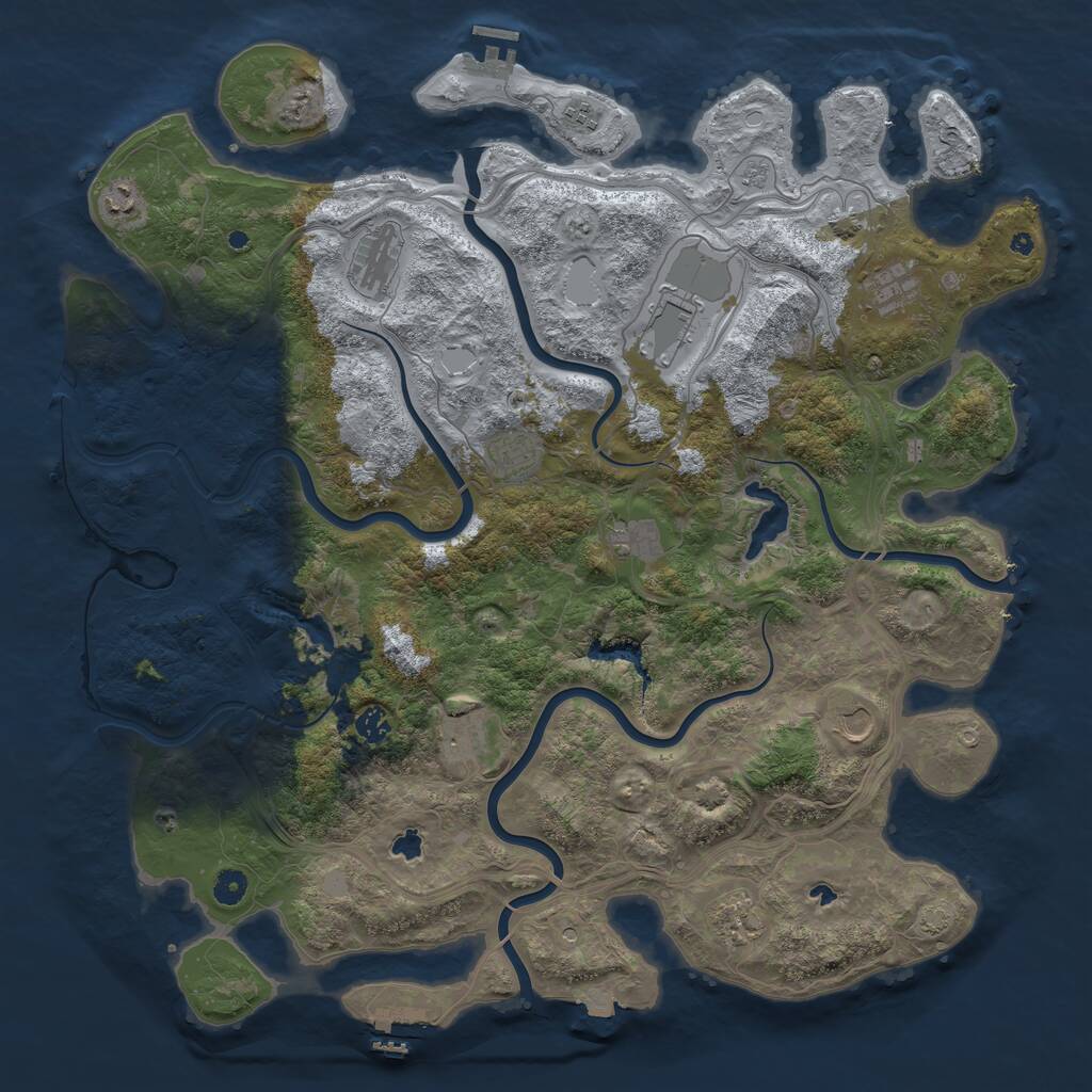 Rust Map: Procedural Map, Size: 4750, Seed: 1602580227, 17 Monuments