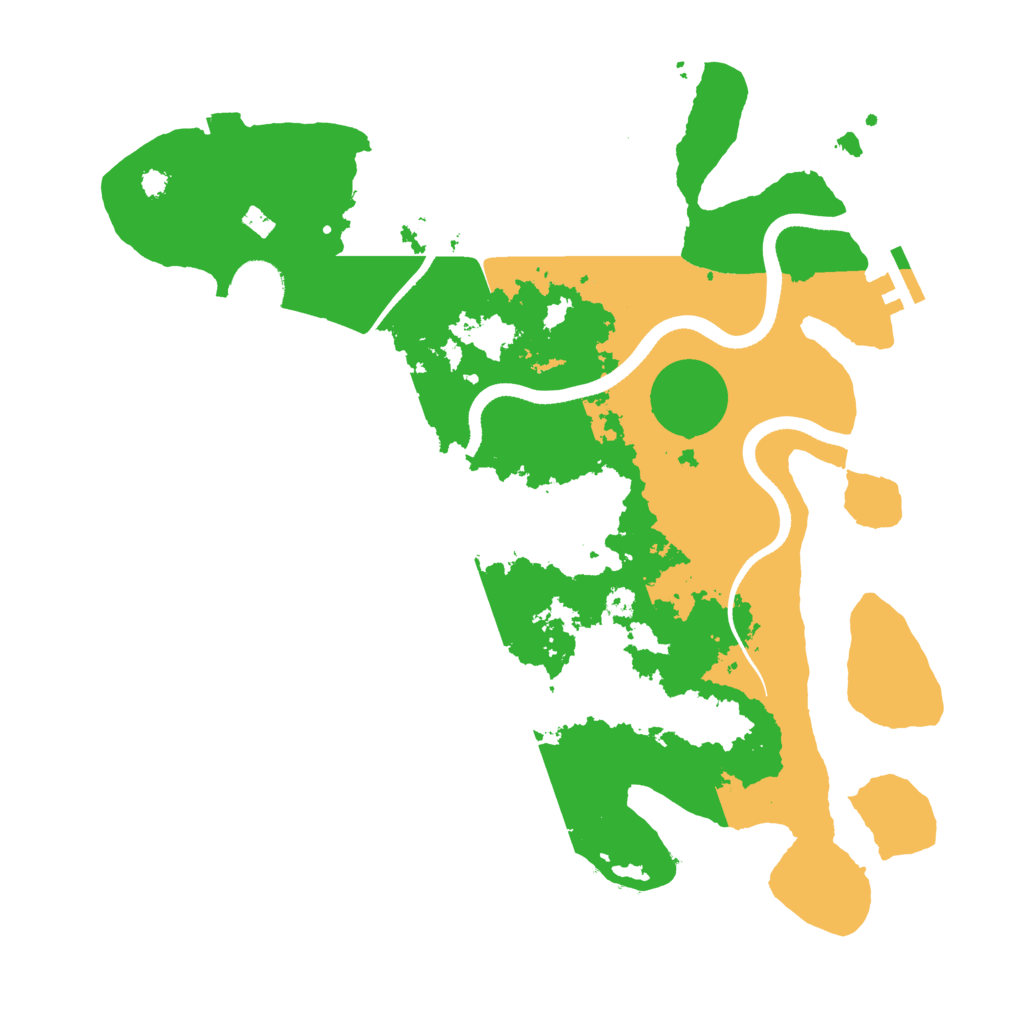 Biome Rust Map: Procedural Map, Size: 3500, Seed: 945836315