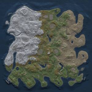 Thumbnail Rust Map: Procedural Map, Size: 4500, Seed: 354319220, 17 Monuments