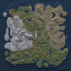 Thumbnail Rust Map: Procedural Map, Size: 5000, Seed: 434573368, 17 Monuments