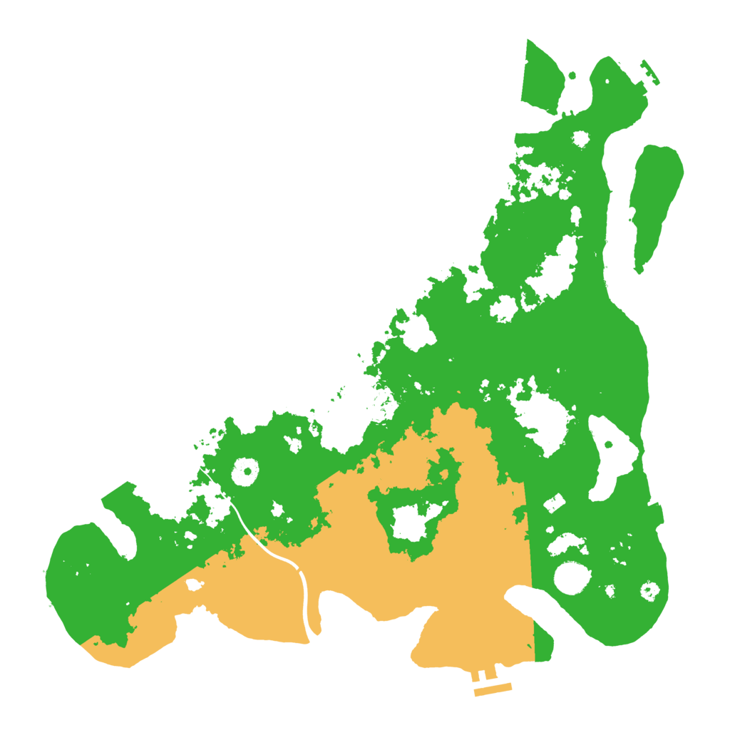 Biome Rust Map: Procedural Map, Size: 3900, Seed: 121880957