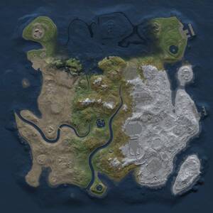 Thumbnail Rust Map: Procedural Map, Size: 3500, Seed: 84692091, 15 Monuments