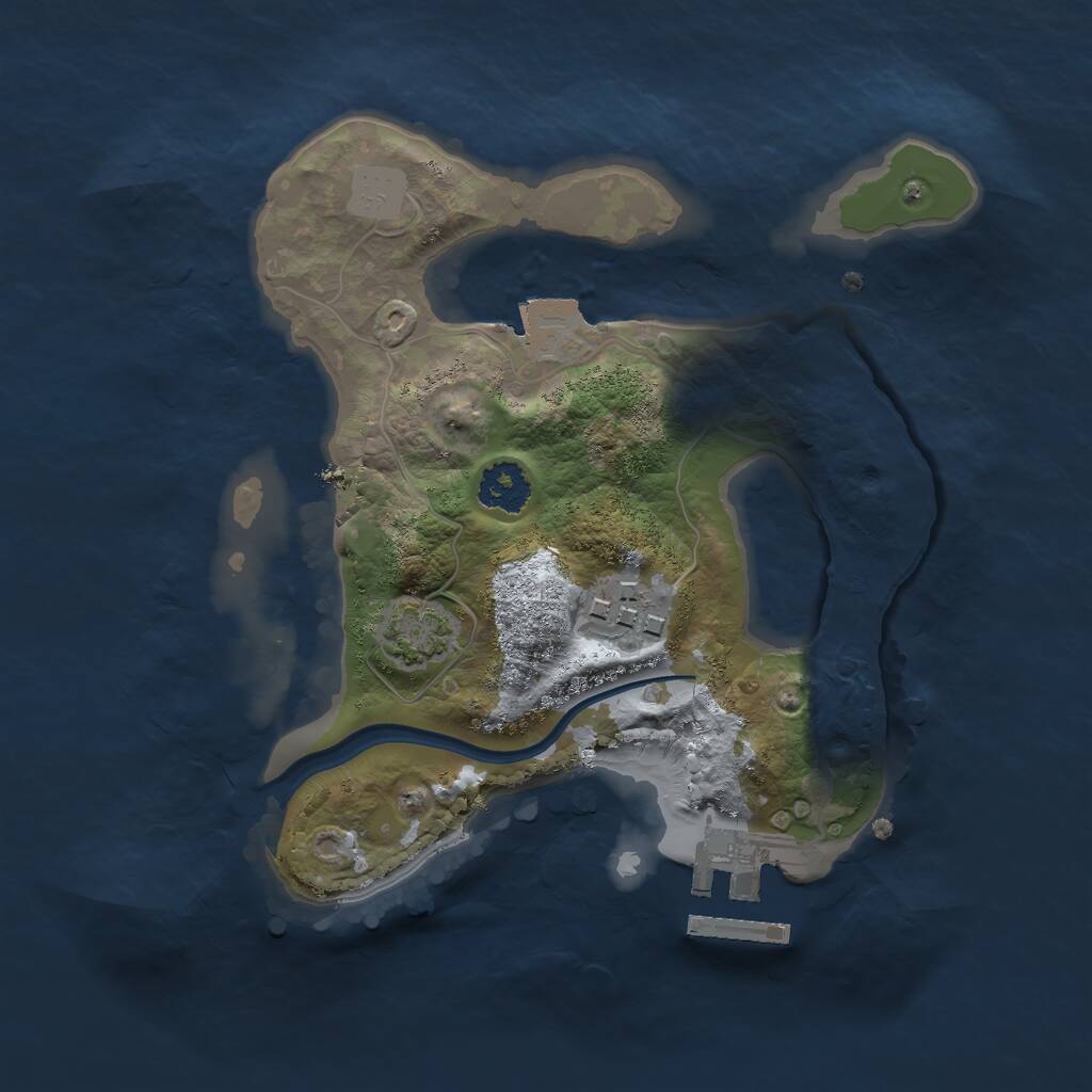 Rust Map: Procedural Map, Size: 2155, Seed: 29763, 4 Monuments