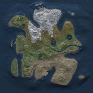 Thumbnail Rust Map: Procedural Map, Size: 2500, Seed: 2094700322, 7 Monuments