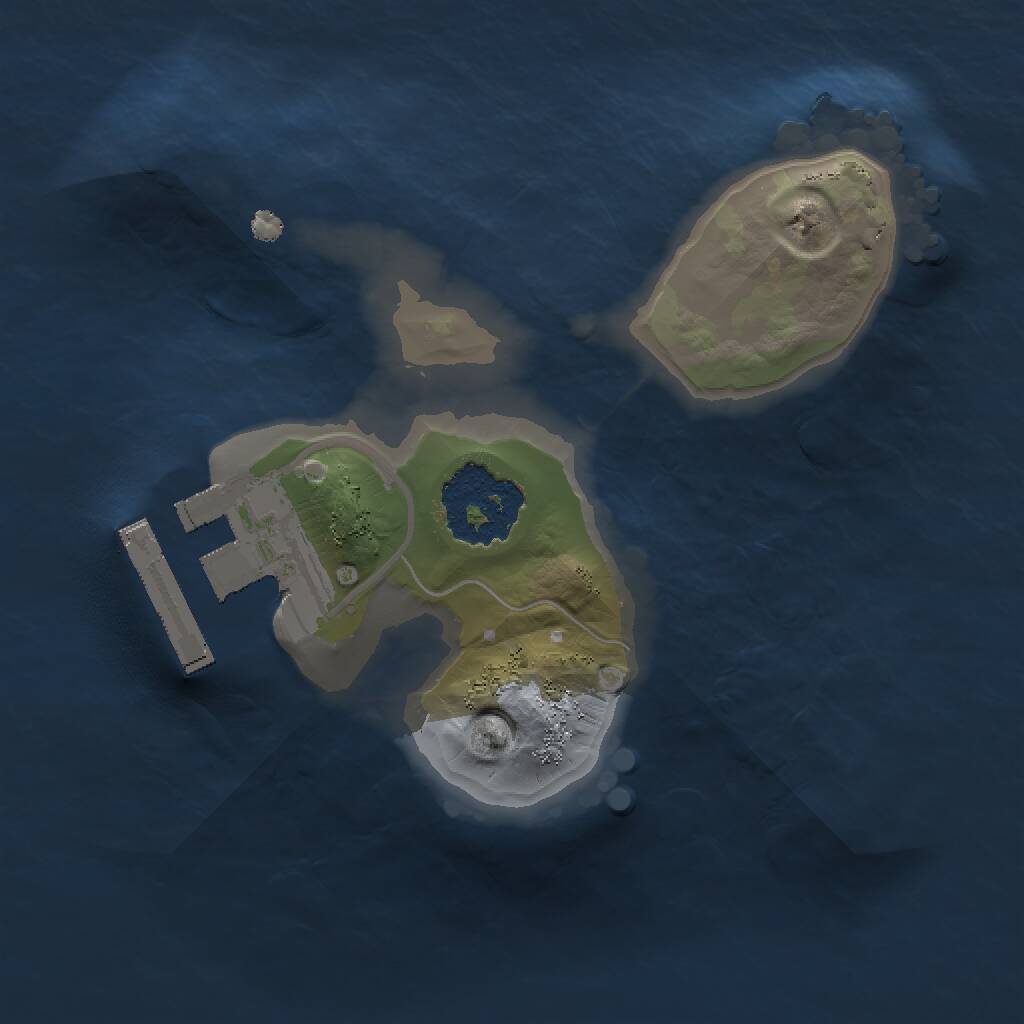 Rust Map: Procedural Map, Size: 1300, Seed: 124515135, 2 Monuments