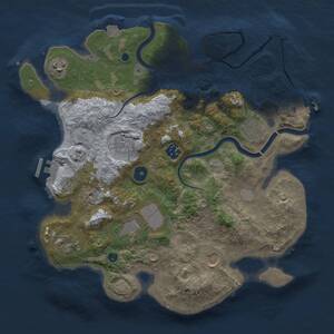 Thumbnail Rust Map: Procedural Map, Size: 3500, Seed: 151231555, 13 Monuments