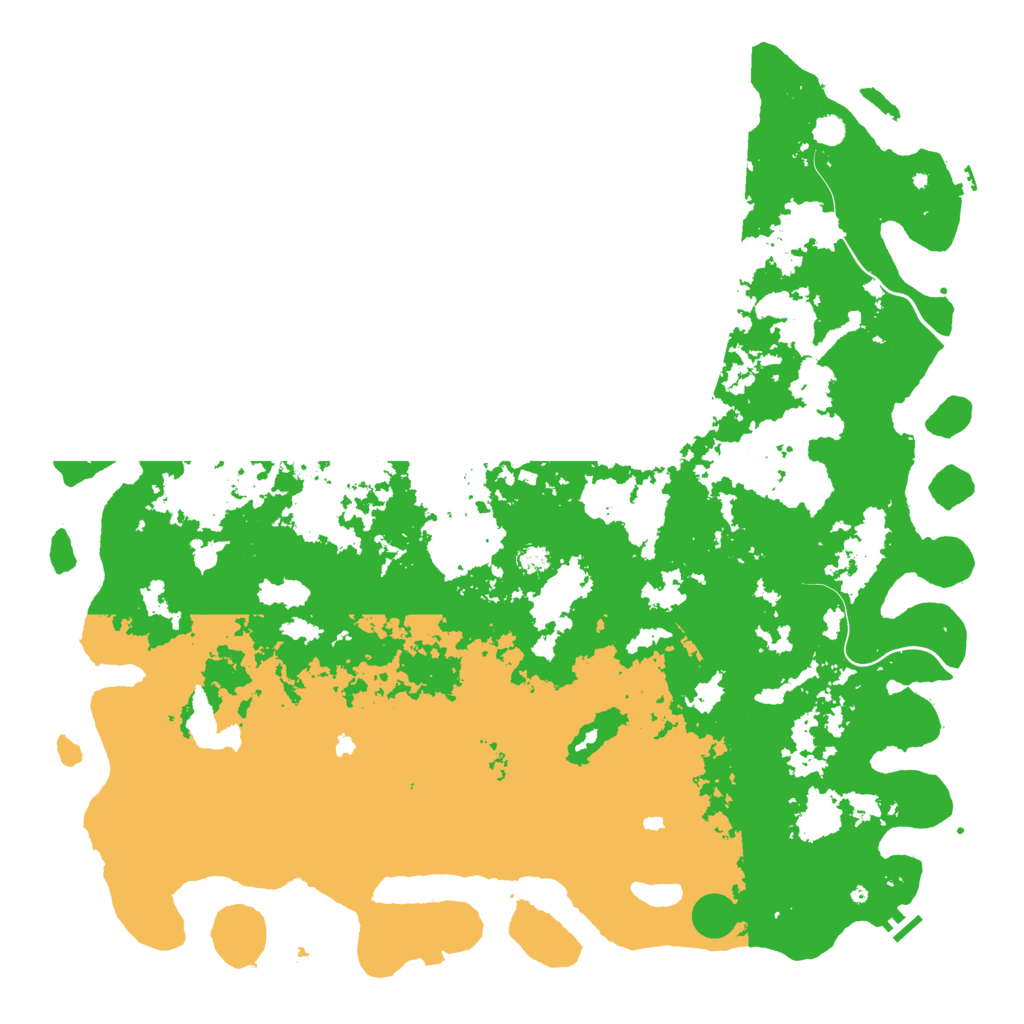 Biome Rust Map: Procedural Map, Size: 6000, Seed: 6834721