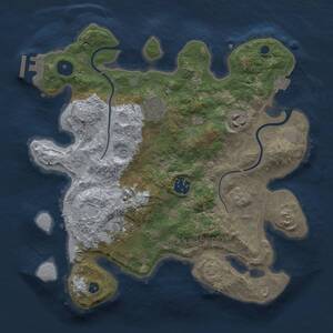 Thumbnail Rust Map: Procedural Map, Size: 3105, Seed: 944461391, 10 Monuments