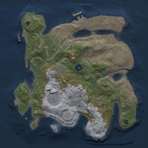 Thumbnail Rust Map: Procedural Map, Size: 3100, Seed: 619345339, 11 Monuments