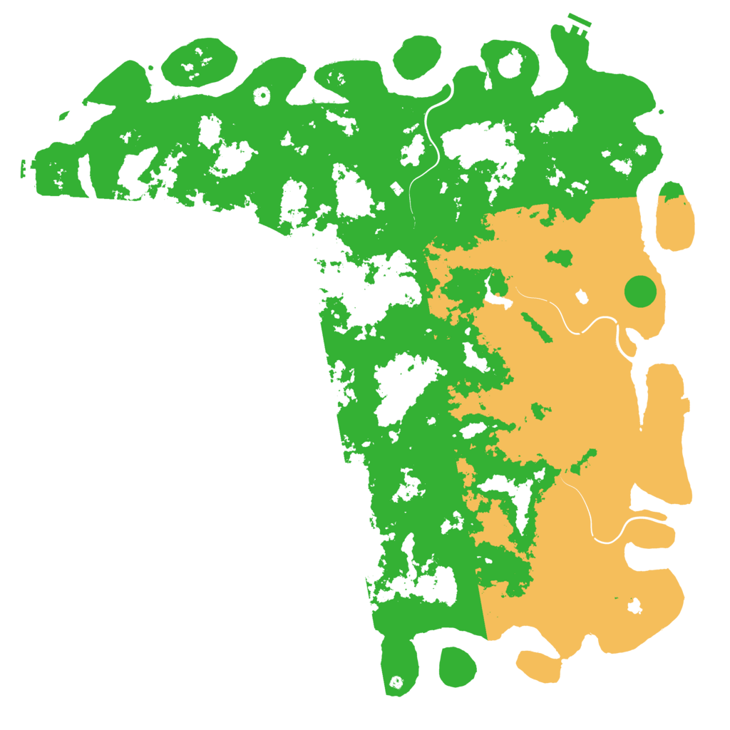 Biome Rust Map: Procedural Map, Size: 6000, Seed: 78286