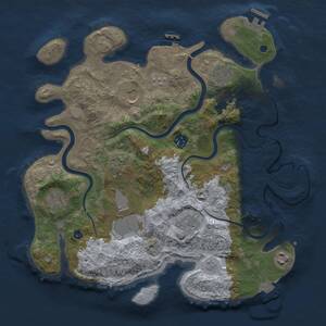 Thumbnail Rust Map: Procedural Map, Size: 3500, Seed: 280999, 15 Monuments