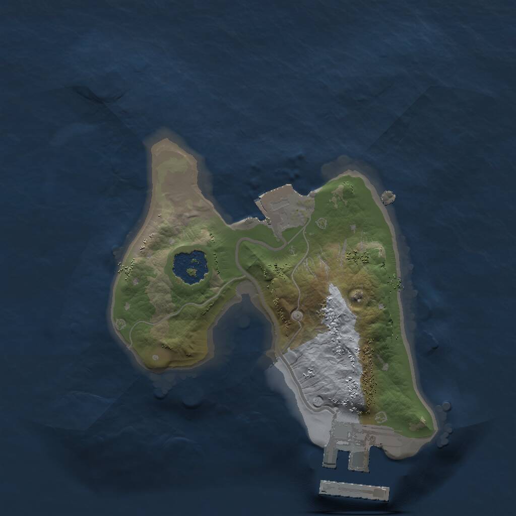 Rust Map: Procedural Map, Size: 1500, Seed: 114514, 2 Monuments