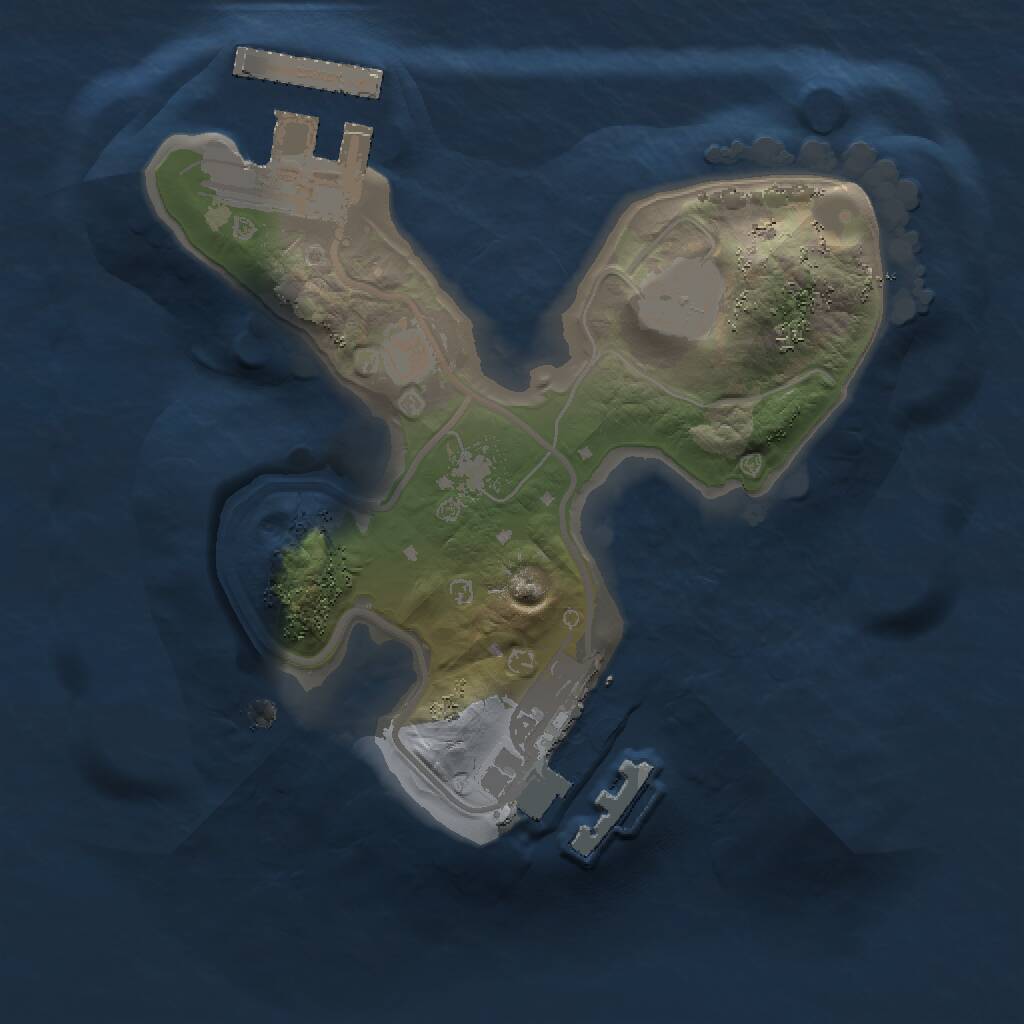 Rust Map: Procedural Map, Size: 1400, Seed: 124515135, 3 Monuments