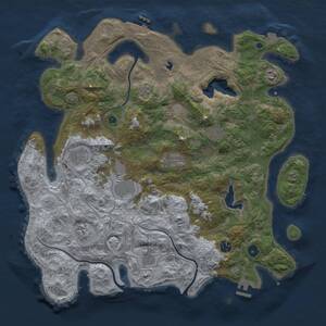 Thumbnail Rust Map: Procedural Map, Size: 4300, Seed: 1315510136, 15 Monuments